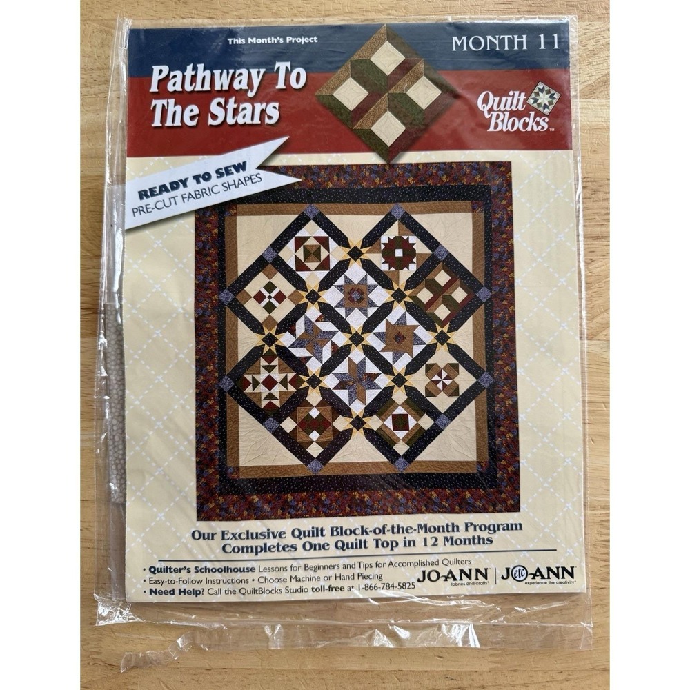 Joann 2001 Pathway To The Stars Quilt Block Kit Month 11 SKYLIGHT